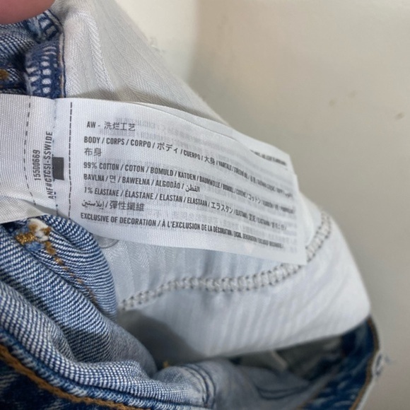 Abercrombie The Ankle Straight Ultra High Rise Distressed Jeans Size 29L Or 8L - Picture 3 of 4